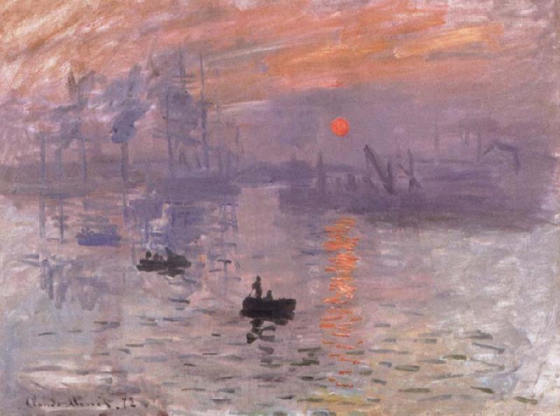 Claude Monet Impression Sunrise.Le Have France oil painting art